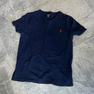 Dark blue Men’s Polo Brand V neck (red logo)